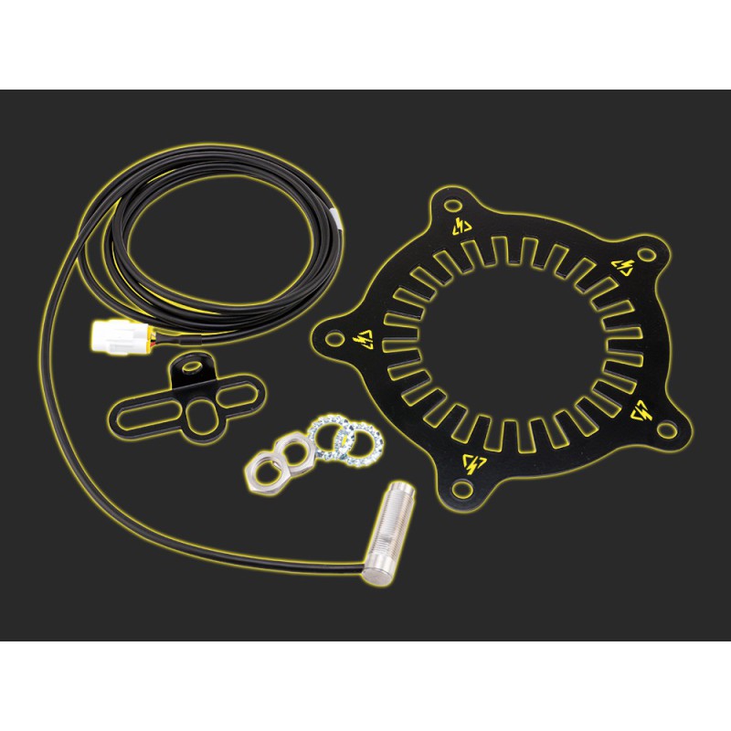 Hjulhastighetssensorsett for sykler uten ABS.